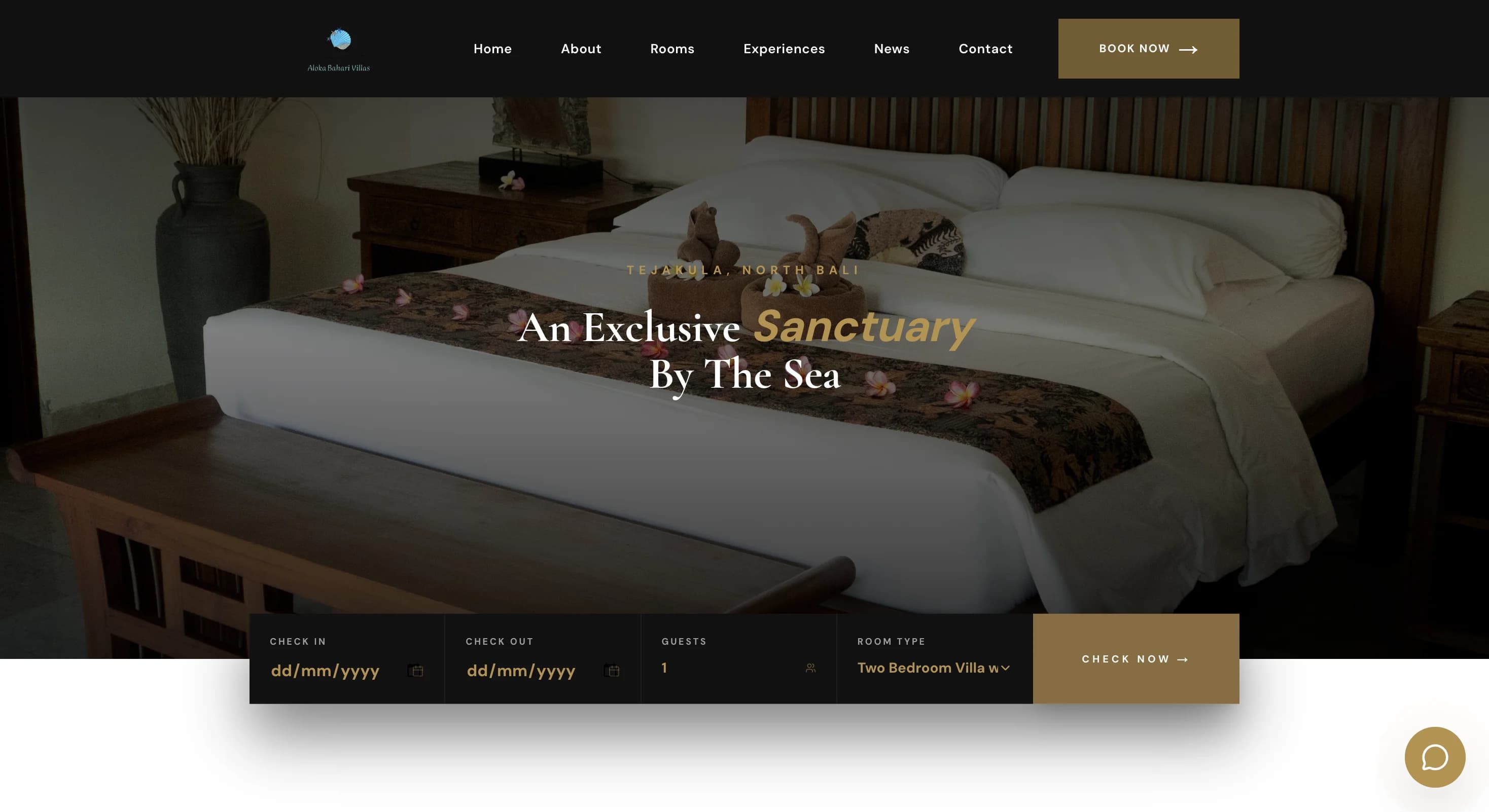 Aloka Bahari Villa website