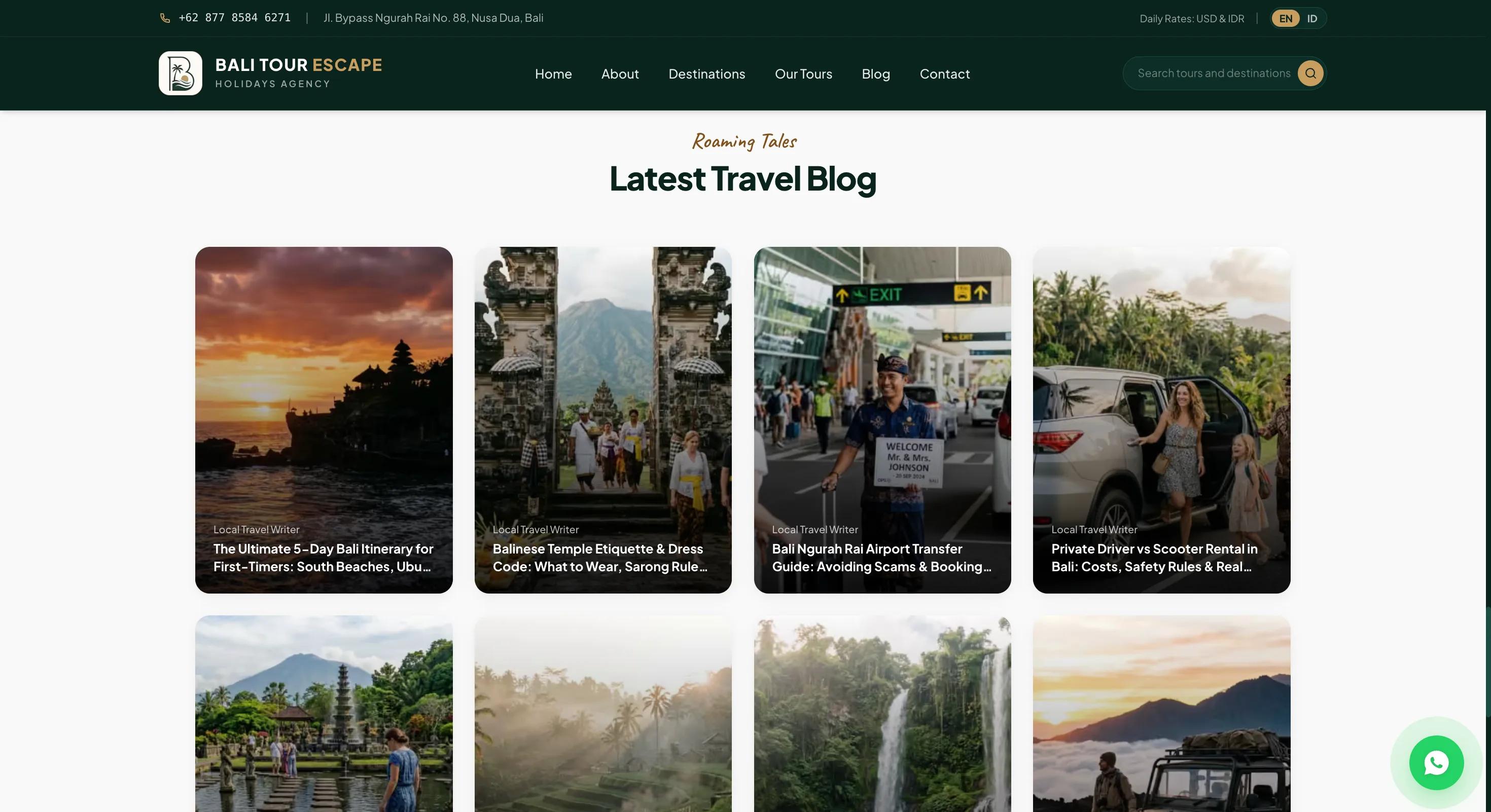 Bali Tour Escape travel blog and stories